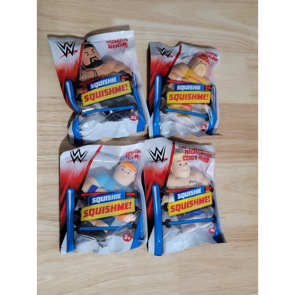 WWE Squishme Lot John Cena Cody Rhodes Roman Reigns Hulk Hogan Squishie Complete